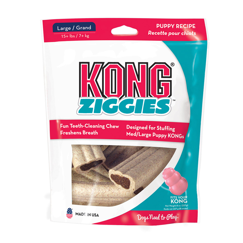 KONG Ziggies Stuffins Puppy Recipe Treats for Dogs Large